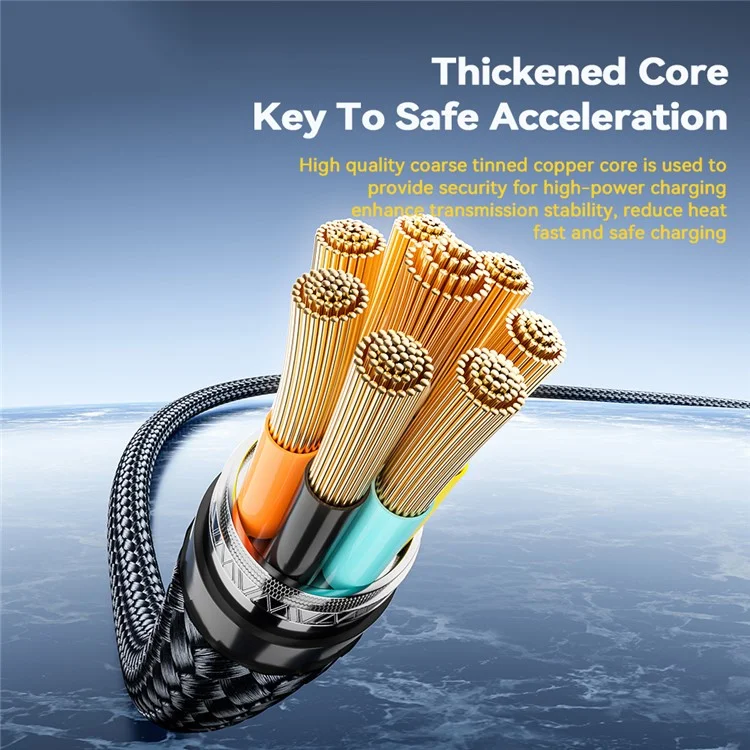 ESSAGER ES-X47 240W Digital Display Quick Charging Data Cable 1m Type-C to Type-C Charging Cord