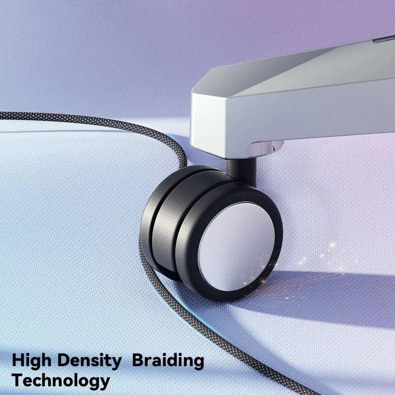 ESSAGER 1m C-C 100W Type-C to Type-C Fast Charging Cable Data Transmission Cord - Beige