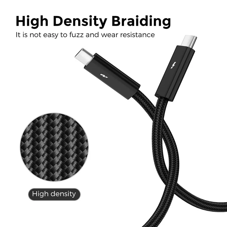 Câble USB-C AHASTYLE XC03 1m 240W Charge Rapide Cordon 40Gbps Haute Vitesse Données Câble Prise en Charge 8K 60Hz