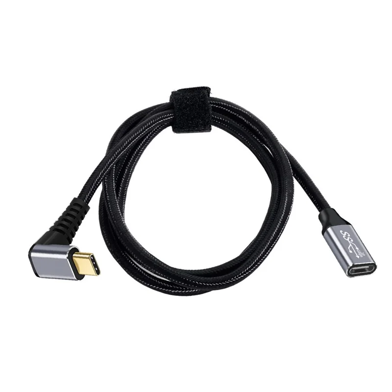 UC-058-UP-2.0M 2m 90-Degree Angled USB-C USB 3.1 Male to Female Extension Cord Aluminum Alloy Connector Data Cable