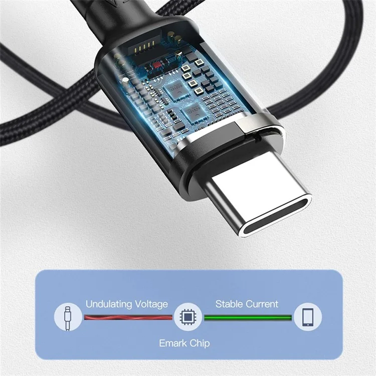 Câble de charge rapide KUULAA KL-X31 3m 100W 5A, en nylon tressé, de type C à type C, pour les séries iPhone 15