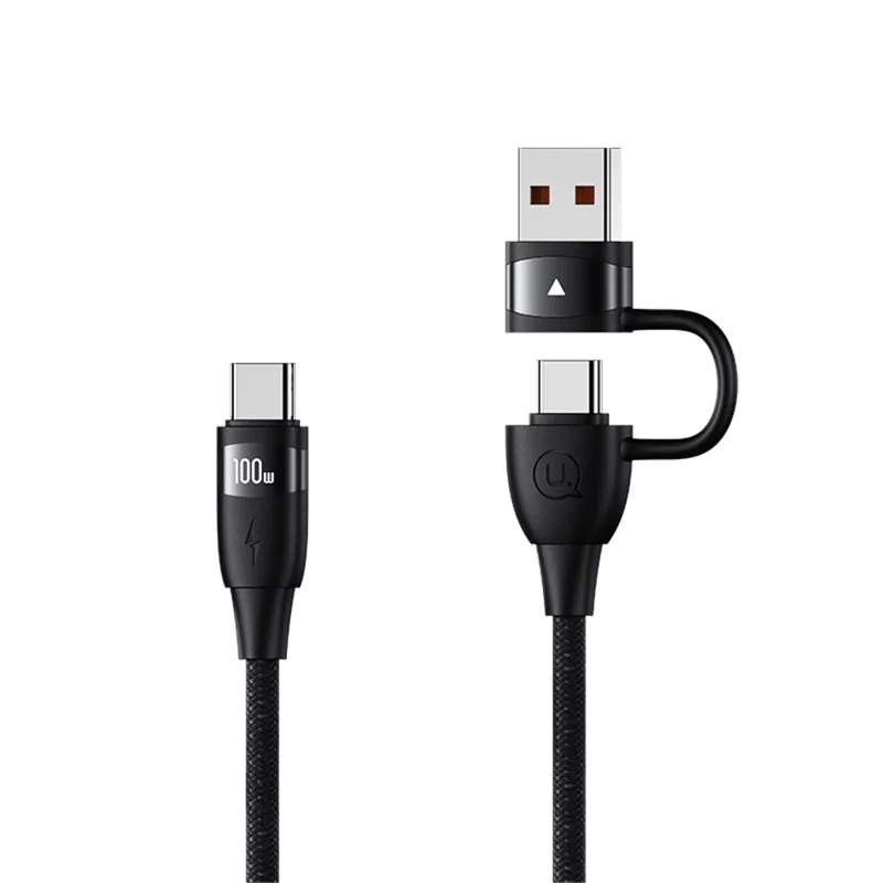 USAMS US-SJ654 U85 1.2m PD 100W USB-A / Type-C to Type-C Fast Charging Cable Data Cord