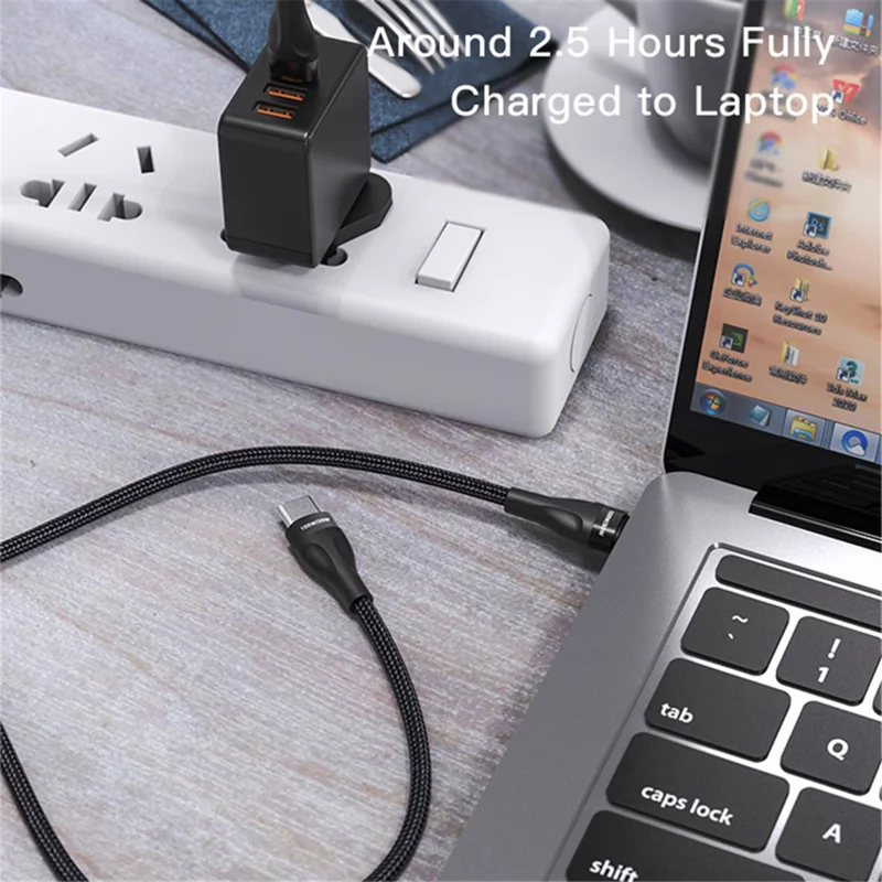 YESIDO CA88 Type-C to 2 Type-C PD Charging Cable 100W+20W 2-in-1 USB-C Data Cable with LED Indicator