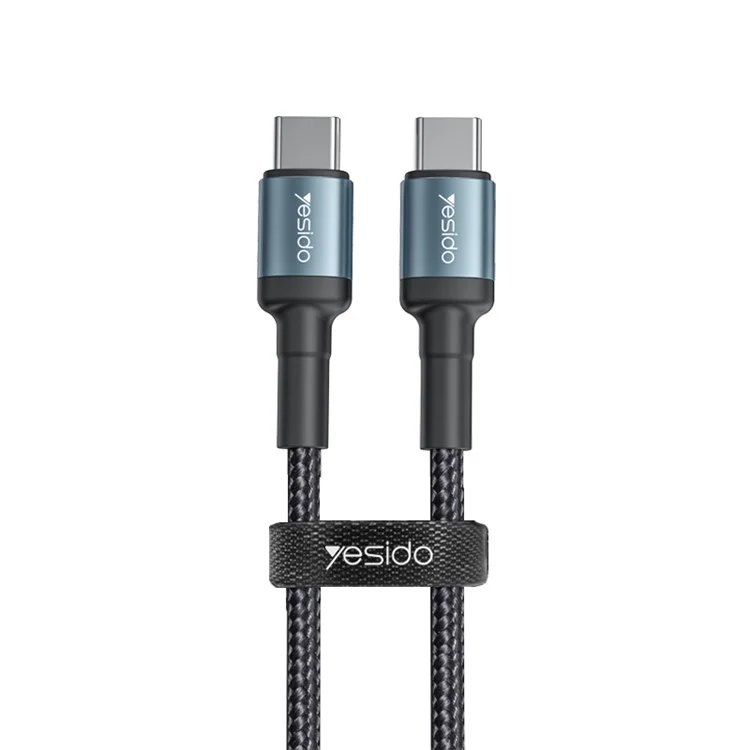 YESIDO CA78 1.2m PD 60W Phone Fast Charging Data Cable Type-C to Type-C Braided Cord