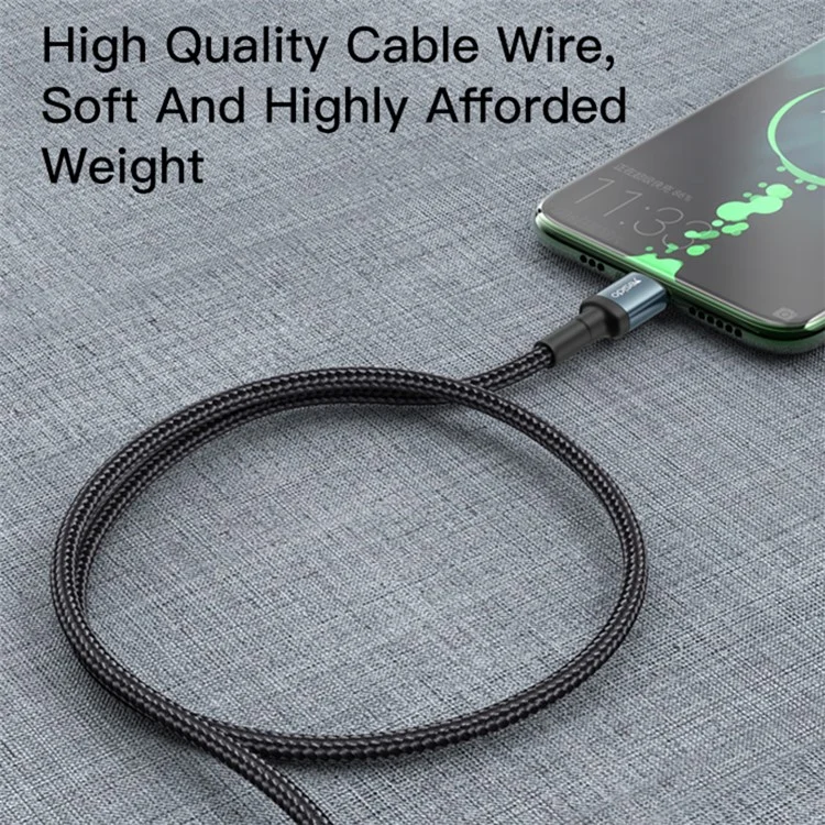 YESIDO CA78 1.2m PD 60W Phone Fast Charging Data Cable Type-C to Type-C Braided Cord