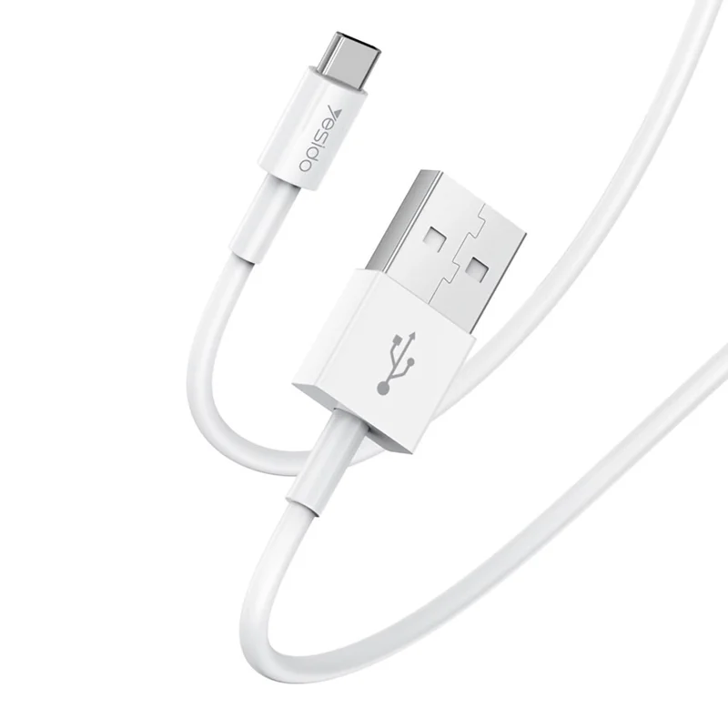 YESIDO CA22 2A Kabel ładowania typu C, odporno na rozciąganie, elastyczne PVC, 1,2 m, kabel danych USB