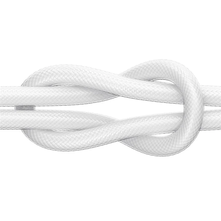 USAMS US-SJ658 Cloud Series 1.2m USB-A a Tipo-C Cable de Carga Rápida de 6A con Datos Trenzados y Luz - Azul