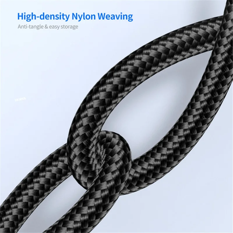 ENKAY Type-C / USB til iP / Type-C / Micro USB opladningskabel, 2 m 5 A hurtig opladning datakabel - Grå