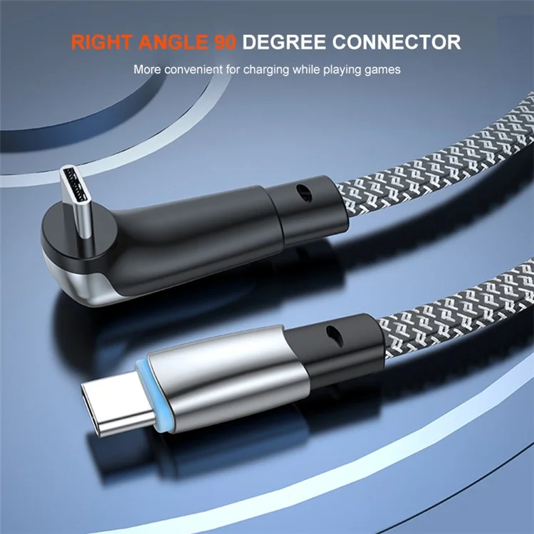 ENKAY 2m PD 65W Fast Charging Cable Angled Type-C zu Type-C Flaches Ladekabel
