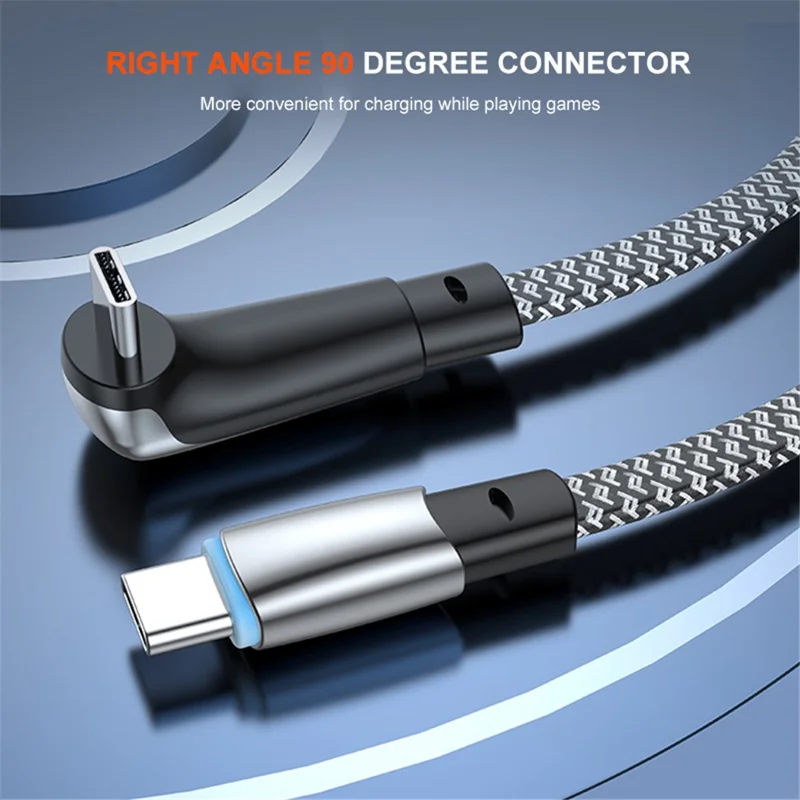 ENKAY 0.5m PD 65W Angled Type-C to Type-C Fast Charging Cable Charging Data Cord