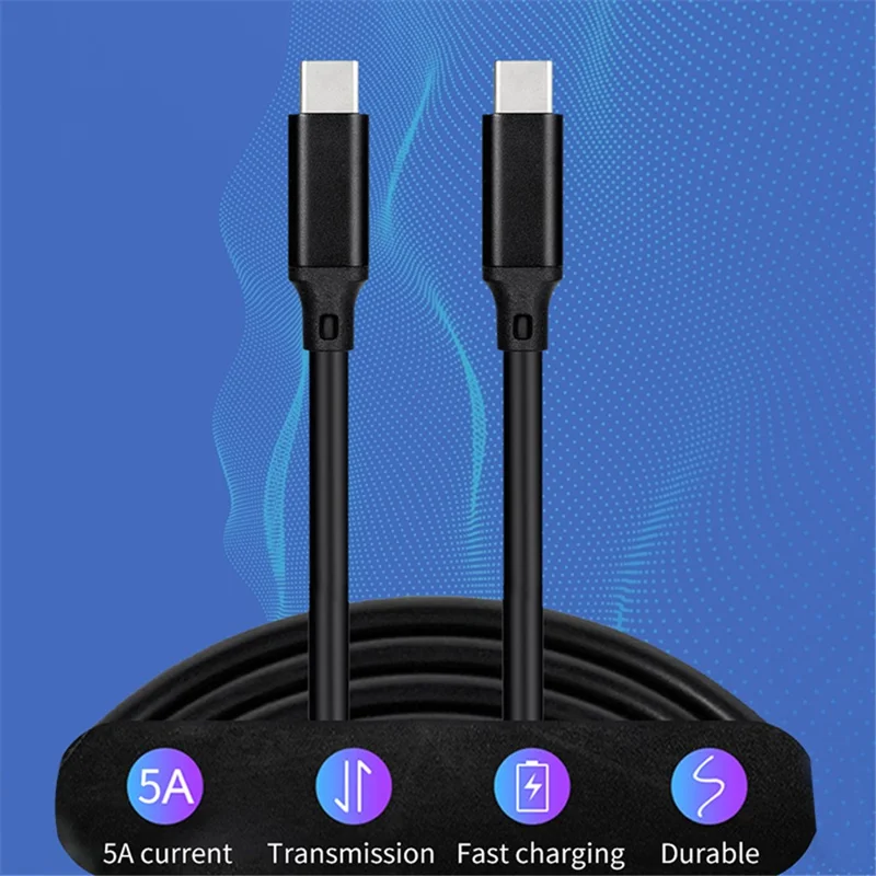 PQ099 5m PD 100W 5A Fast Charging 4K 60Hz Type C Male to Male Cable for Laptop / Mobile Phone