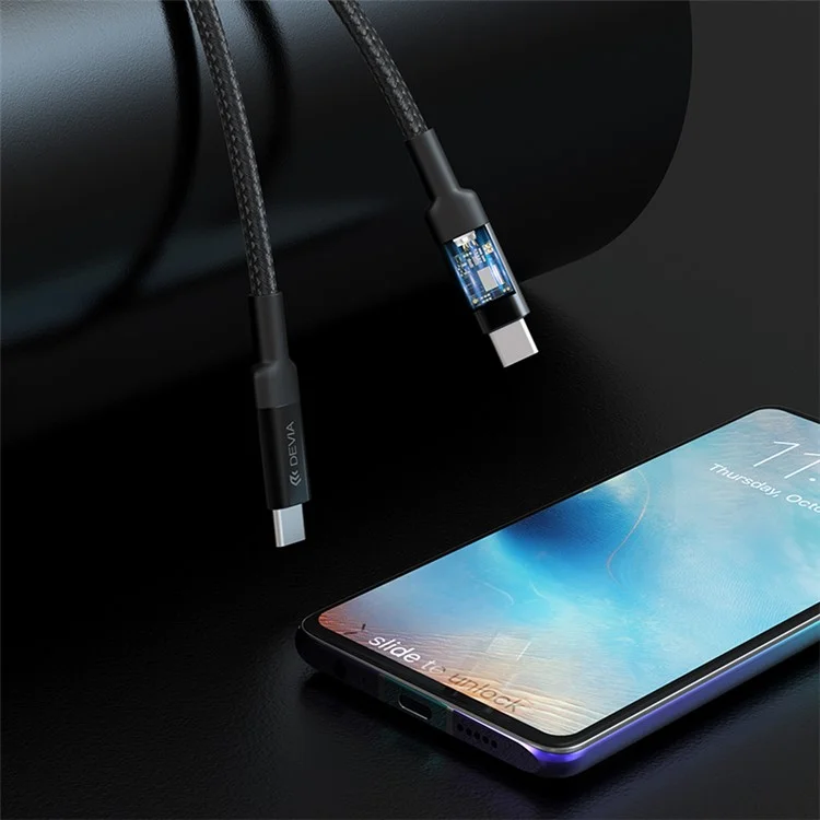 DEVIA EC309 Extreme Speed Series 1.5m 100W Fast Charging Cable Type-C Charger Cord