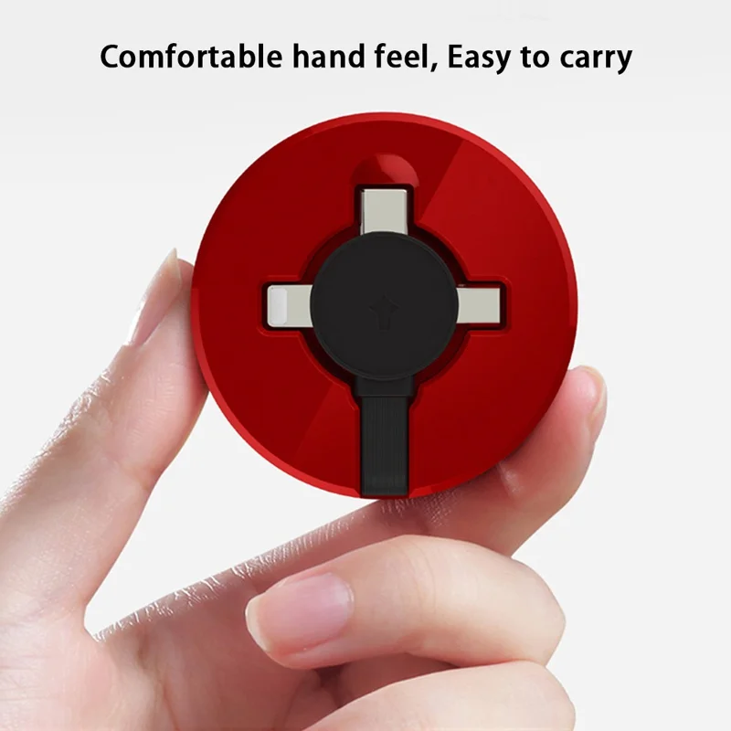 USB to iOS / Micro / Type-C 3-in-1 Retractable Data Cable 66W Fast Charging Cord - Blue