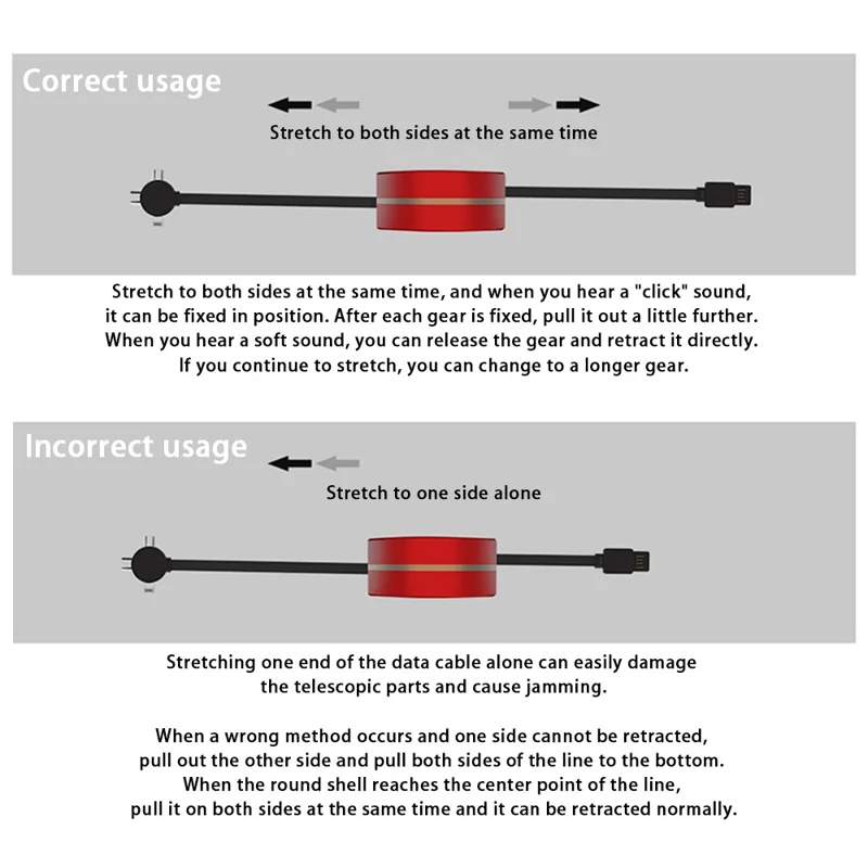 USB to iOS / Micro / Type-C 3-in-1 Retractable Data Cable 66W Fast Charging Cord - Blue