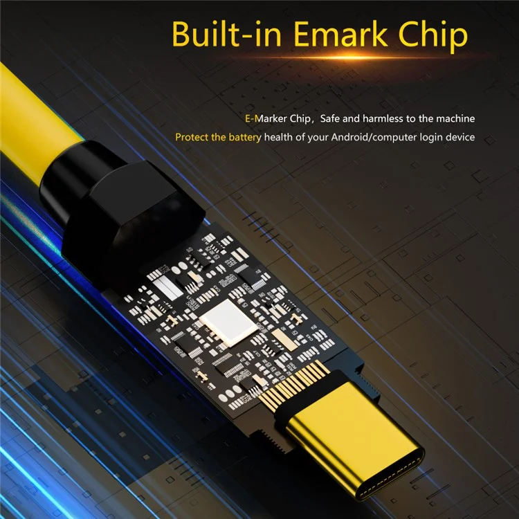 1.8m Spring Cable 8K 60Hz 140W USB3.2 Type-C Female to Male 20Gbps Data Transfer Cord