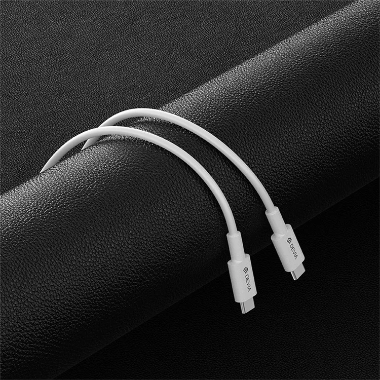 DEVIA Smart Series EC042 1m Tipo-C a Tipo-C Cable de Datos de Carga Rápida de 60W TPE