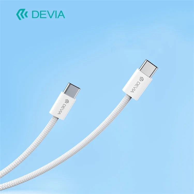 DEVIA Smart Series EC325 1m Type-C to Type-C PD 60W Data Cable Fast Charging Woven Cord