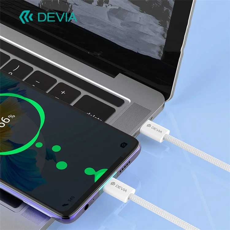 DEVIA Smart Series EC325 1m Type-C to Type-C PD 60W Data Cable Fast Charging Woven Cord