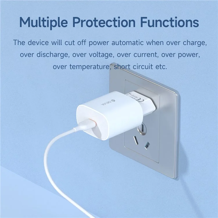 DEVIA Jelly Series EC629 1,2 m USB-A auf Typ-C Silikon-Ladekabel, Datensynchronisationskabel - Blau