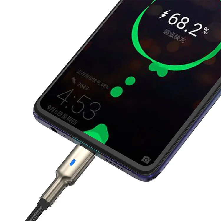 DEVIA Mars Series EC313 1.5m Cable de Datos USB-A a Tipo-C de Aleación de Zinc con Trenzado de Nailon