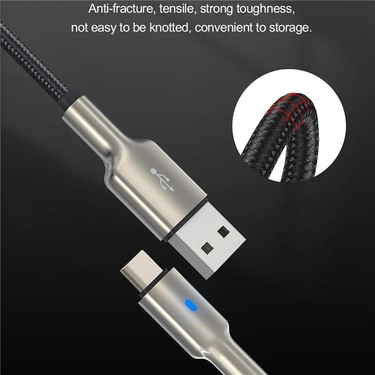 DEVIA Mars Series EC313 1.5m Cable de Datos USB-A a Tipo-C de Aleación de Zinc con Trenzado de Nailon