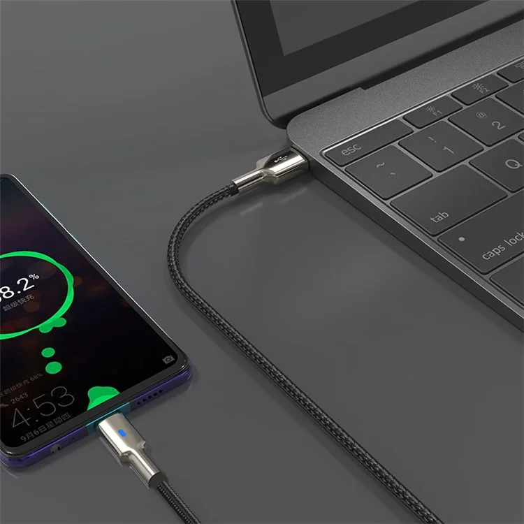 DEVIA Mars Series EC313 1.5m Cable de Datos USB-A a Tipo-C de Aleación de Zinc con Trenzado de Nailon