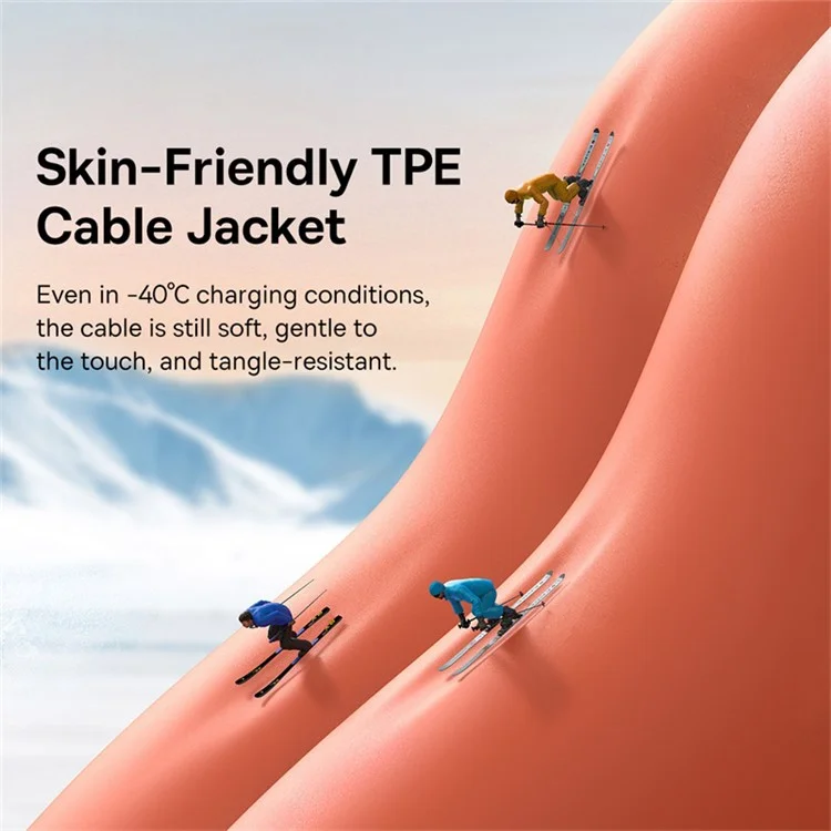 Résistance de la Temple Basus USB à ip 2.4A Câble de Charge Rapide Canyon Coral 2m Données Câble Chargé