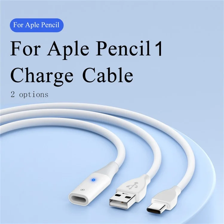 USB-A Charging Adapter Cable Compatible with Apple Pencil 1st Generation, 100cm Charging Cord