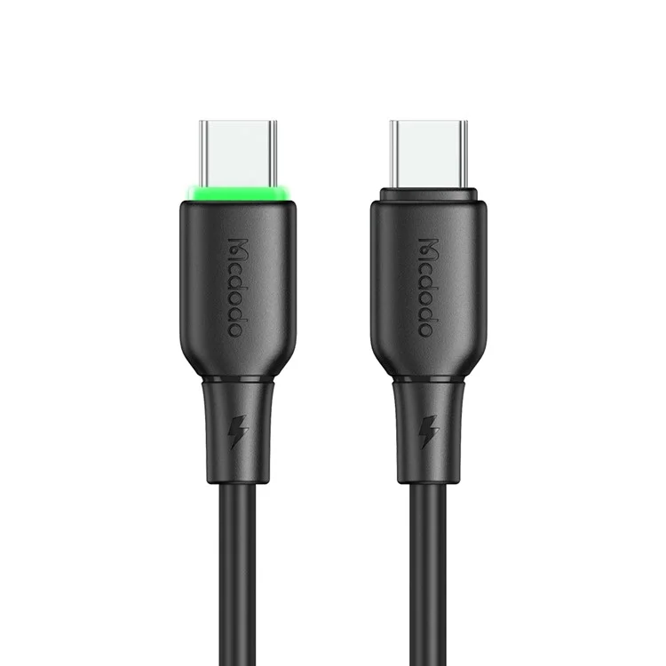 MCDODO Alpha Series CA-477 1.2m Type-C to Type-C Fast Charging Cable Silicone 65W Phone Charger Cord - Black