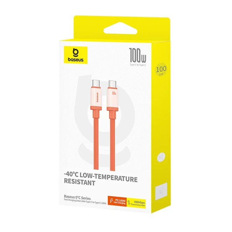 BASEUS CB000075 Données de Charge Rapide Câble Type-C de Type c 100W Câble de Téléphone Portable, 1m