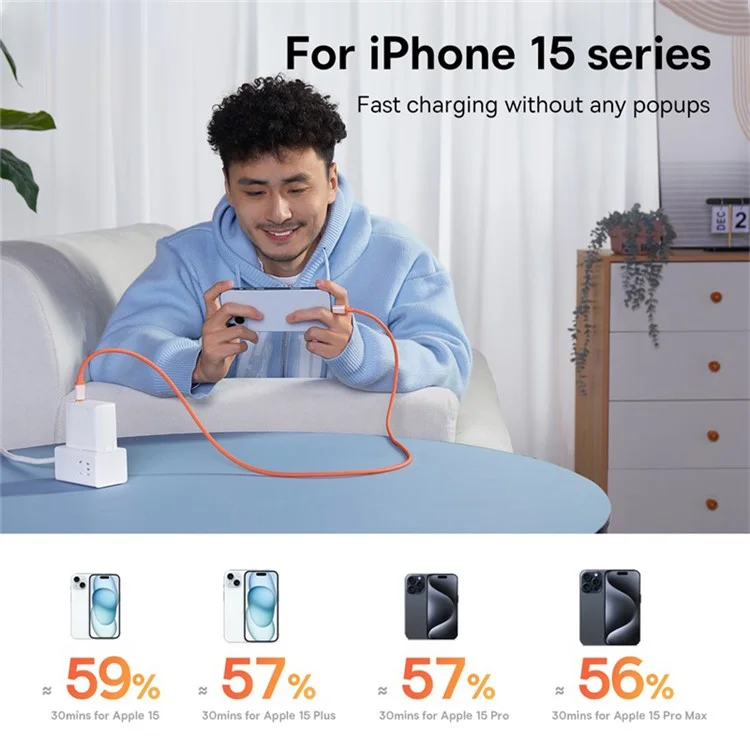 BASEUS CB000075 Données de Charge Rapide Câble Type-C de Type c 100W Câble de Téléphone Portable, 1m