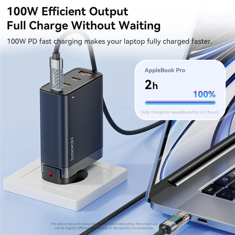 TOOCKI TQ-X36C2 Cavo di ricarica rapida USB-C 2m PD 100W - Grigio