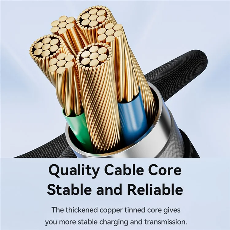 TOOCKI TQ-X36C2 2m Braided PD 60W Fast Charging Cord Type-C Mobiltelefon-Kabel - Grau