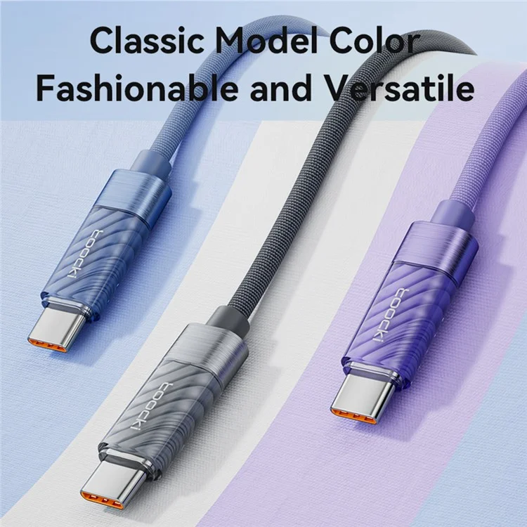 TOOCKI TQ-X36C2 1m E-Marker Chip PD 60W Fast Charging Type-C Cable - Cinza