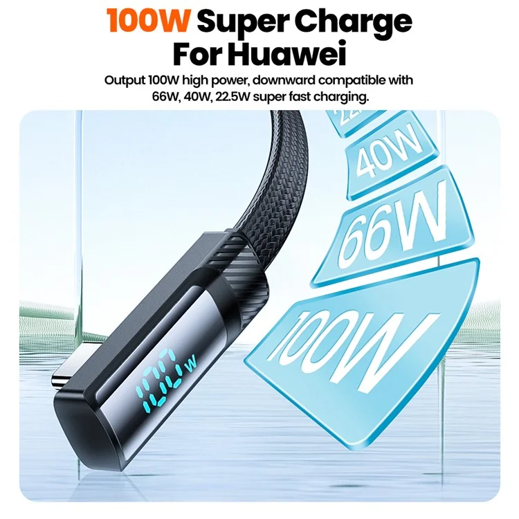 TOOCKI TQ-X50A2 1m USB to Type-C 6A Charging Cord Angled 480Mbps Data Transfer Cable - Purple