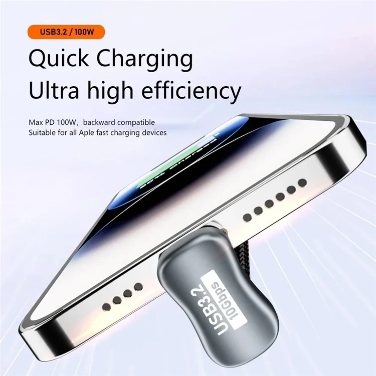 Câble 3m USB3.2 Gen 2 en forme de U de type C mâle vers type C femelle, prise en charge de l'audio/vidéo et PD 100W