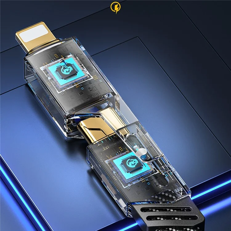 WEKOME WDC-25 4 em 1 1,2 m Carregador Rápido de Telefone 65W Cabo de Carregamento Magnético para Micro USB / Type C / Dispositivo IP