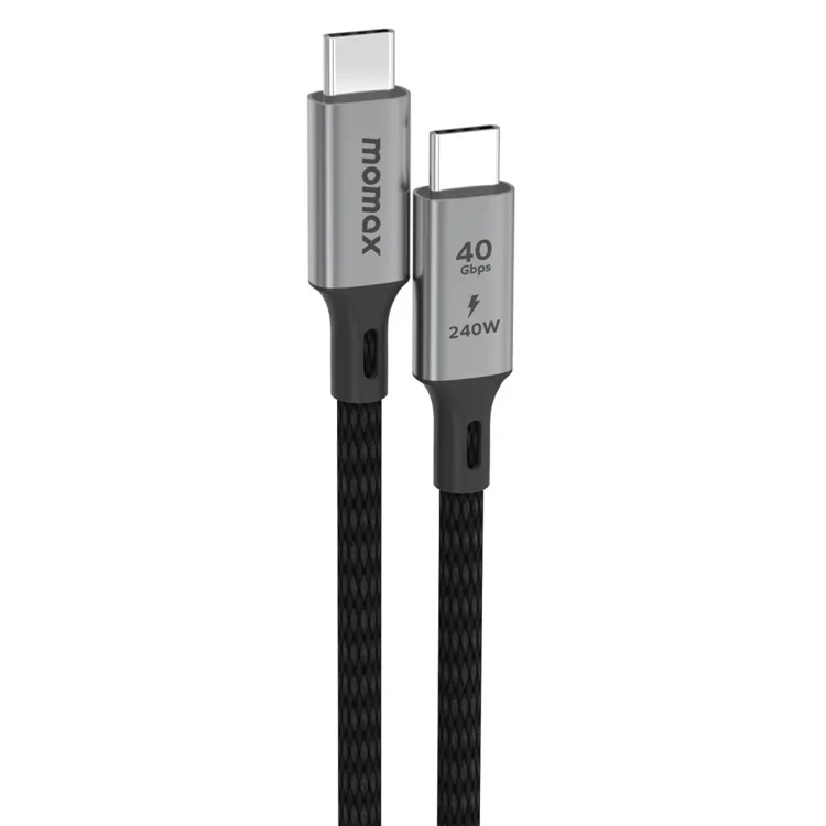 MOMAX USB-C para cabo de carregamento USB-C de 240 W de 1 m com trança de nylon