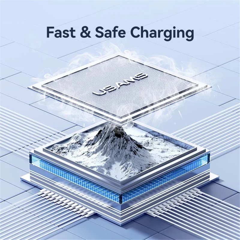 USAMS US-SJ701 3m Type-C to Type-C Charger Cord PD 60W Fast Charging Cable 480Mbps Charger Cable - Blue