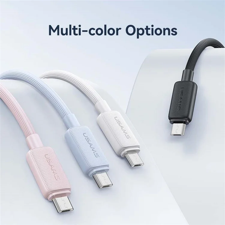 USAMS US-SJ690 Cavo di ricarica rapida Micro USB 2A da 1m in rame - Nero