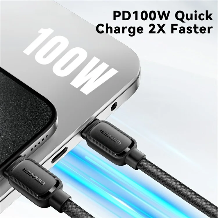 ESSAGER 1m Type-C to Type-C Cable 60W 480Mbps Data Cord Magnetic Storage Line