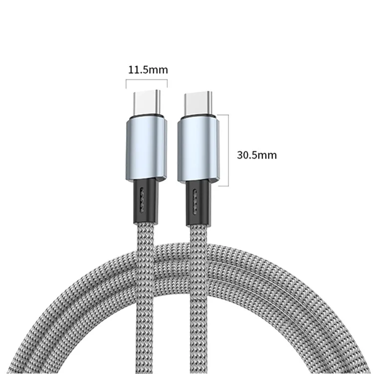 1m Type-C to Type-C PD 100W Fast Charging Cable Magnetic Data Cord for Mobile Phones