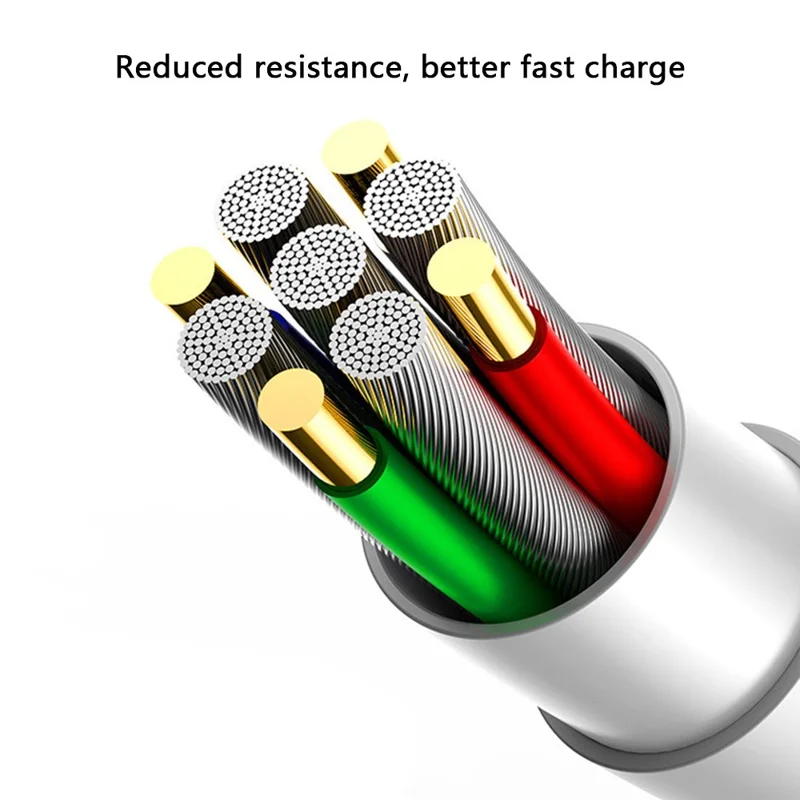 PINZUN 1 m USB til Micro/Type-C opladningskabel 5 A hurtigopladningskabel til smartphone/tablet - Type-C