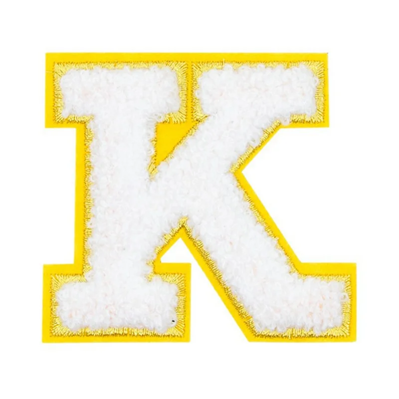 Capital Letters Embroidered Patches Creative Cute Style Self-Adhesive Appliques DIY Craft Decorations - K