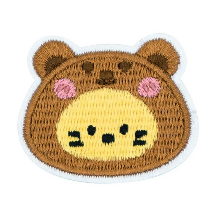 Patches de Animais de Desenho Animado Fofos com Bordado - Adesivos Criativos de Apliques para Decoração DIY - Urso