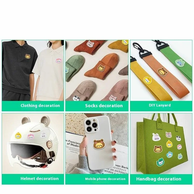 Patches de Animais de Desenho Animado Fofos com Bordado - Adesivos Criativos de Apliques para Decoração DIY - Urso
