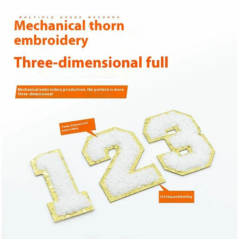 Number Embroidered Patches Creative Cute Style Self-Adhesive Appliques DIY Craft Decorations - 4