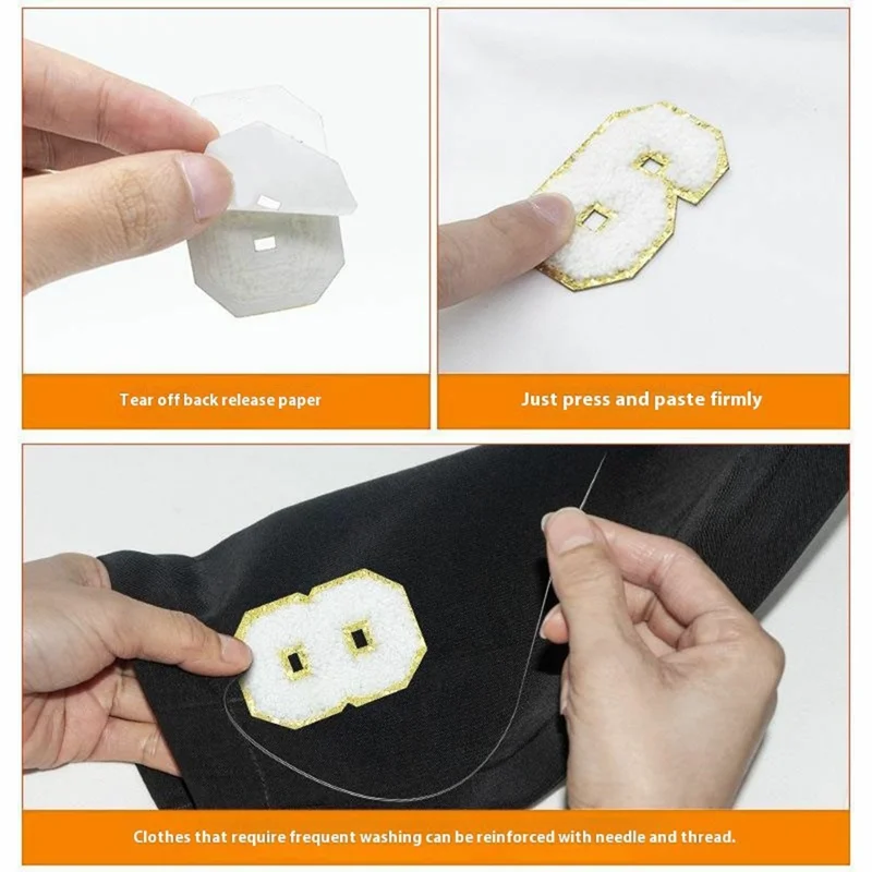 Number Embroidered Patches Creative Cute Style Self-Adhesive Appliques DIY Craft Decorations - 4