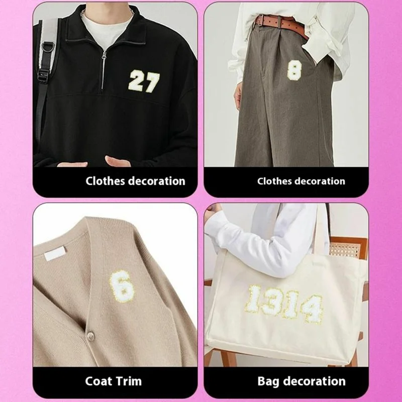 Number Embroidered Patches Creative Cute Style Self-Adhesive Appliques DIY Craft Decorations - 4