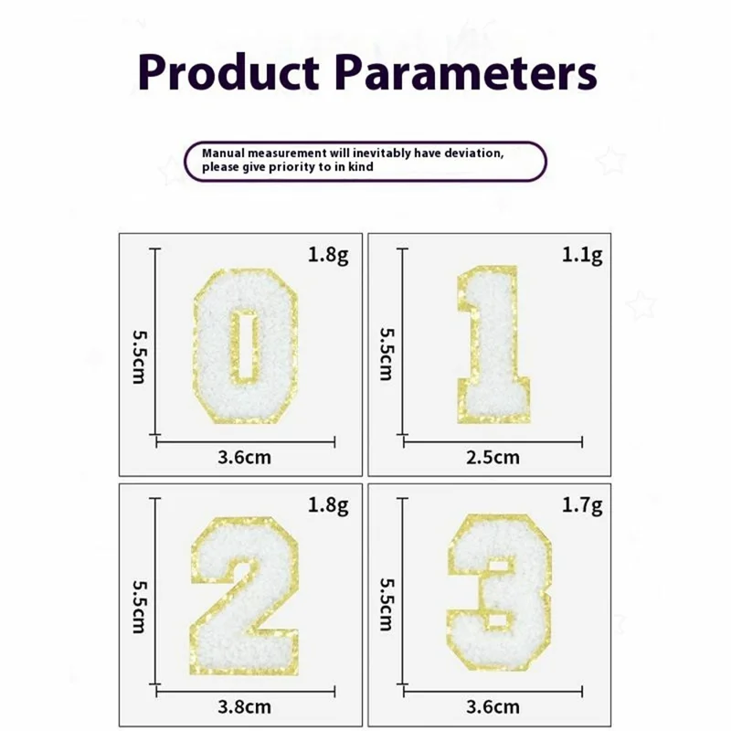 Number Embroidered Patches Creative Cute Style Self-Adhesive Appliques DIY Craft Decorations - 4